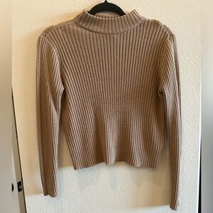 Ribbed Tan Sweater
